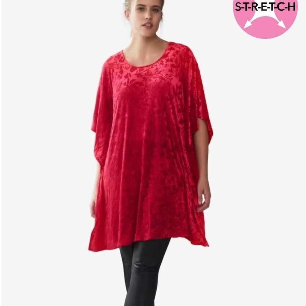 Ellos Women's Red and Pink Blouse - Picture 8 of 8